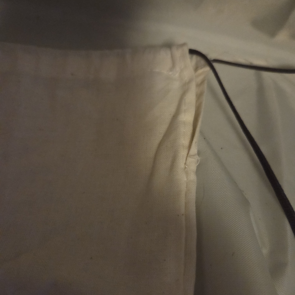 Prada Milano Cotton Dust Bag Drawstring Storage Bag Cream Logo - Picture 7 of 8